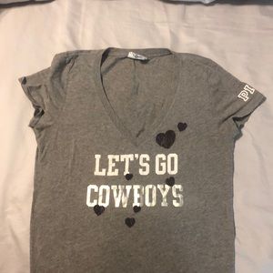 PINK Cowboys short sleeve pajama top